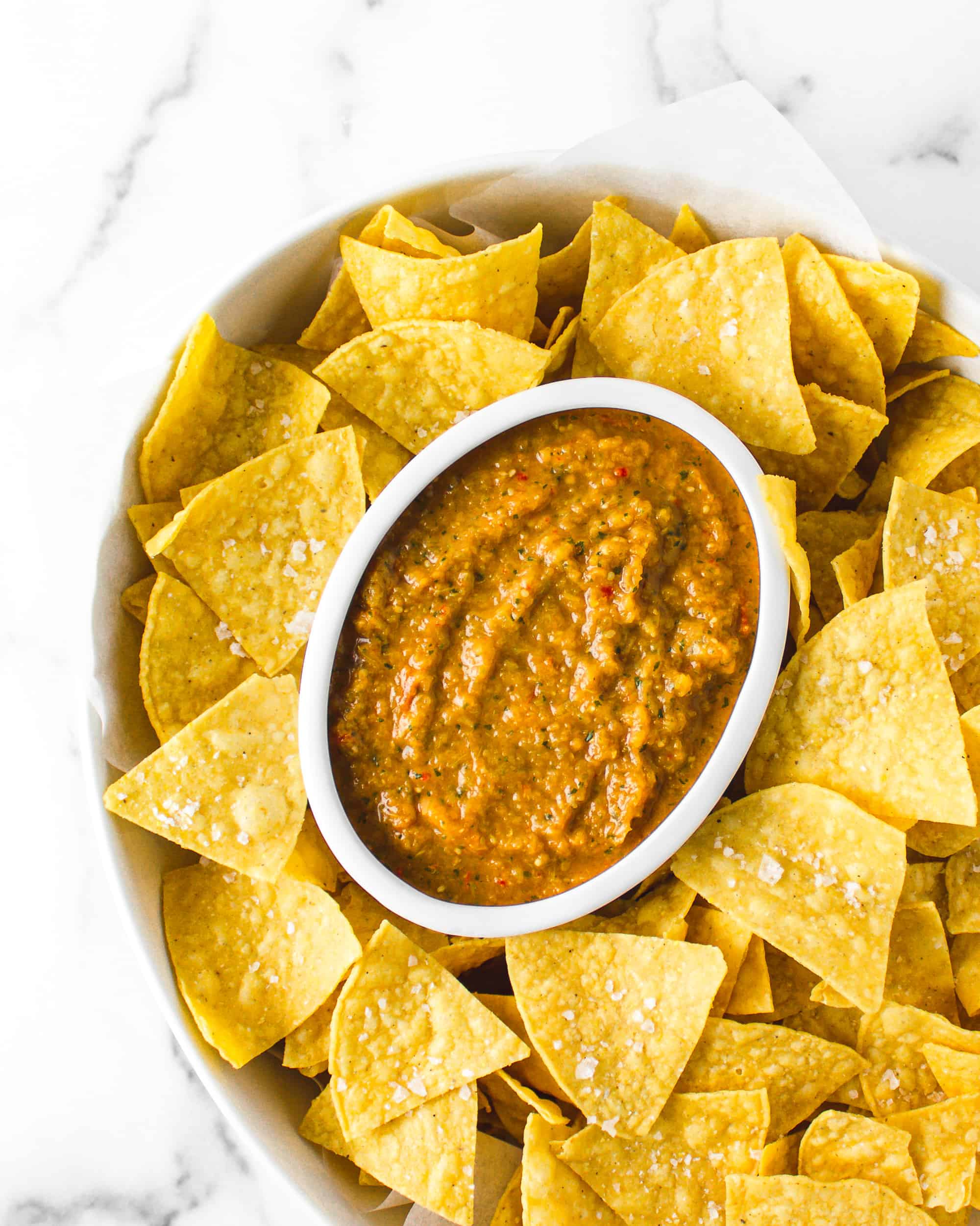 Roasted Tomato & Tomatillo Salsa (Gluten Free) Glutenless Apron