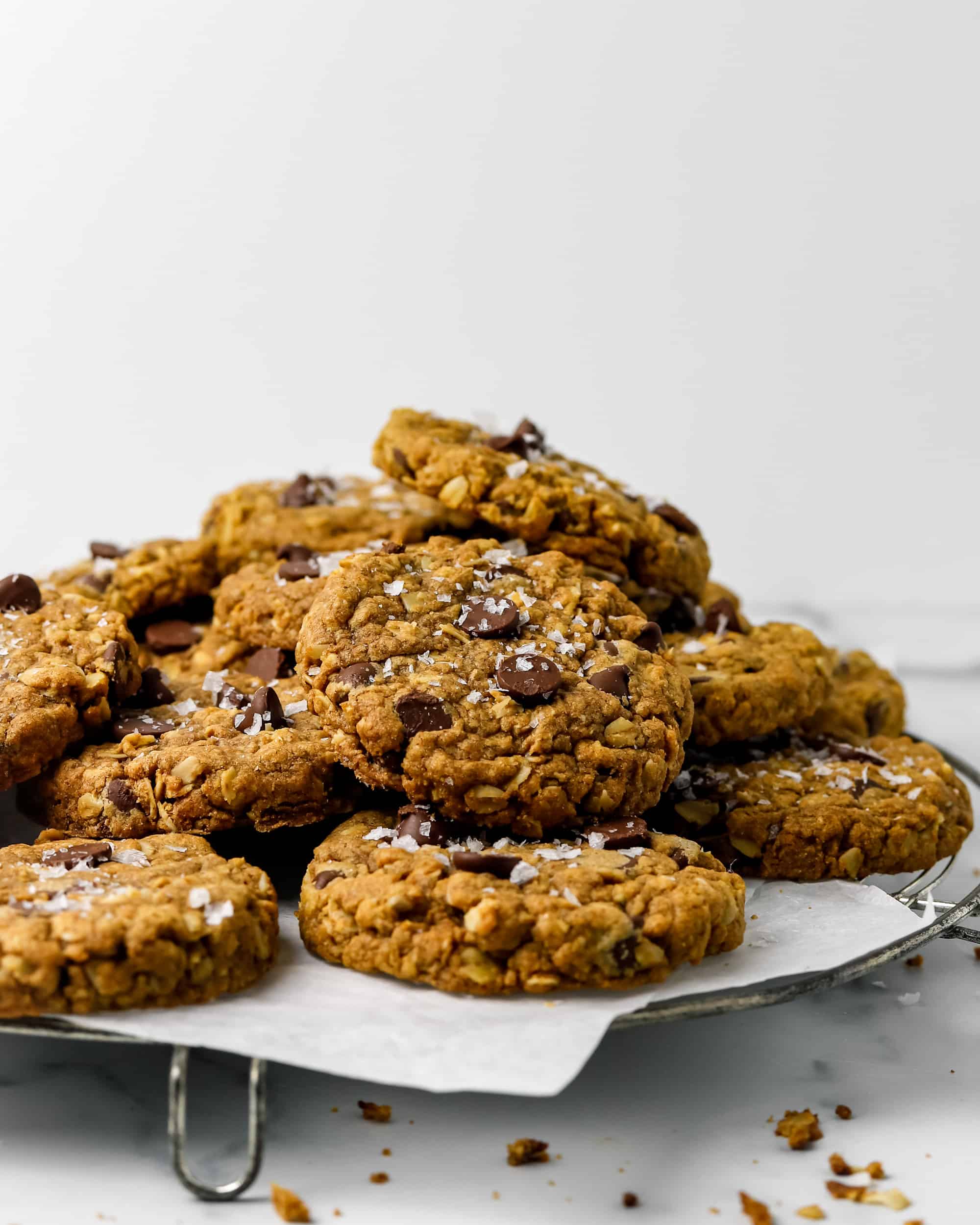 Gluten Free Brown Butter Pumpkin Oatmeal Chocolate Chip Cookies